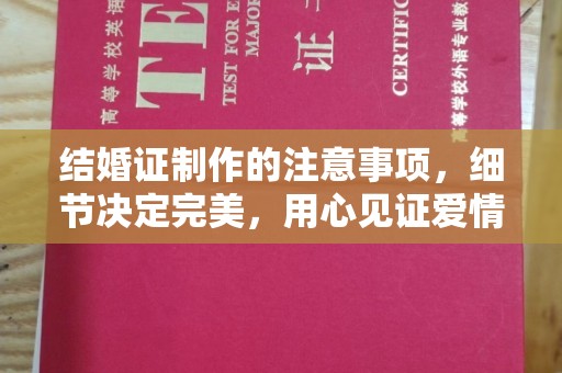 杭锦旗结婚证制作的注意事项，细节决定完美，用心见证爱情